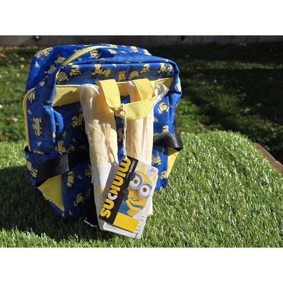 Loungfly Despicable Me Minions All-over Print Nylon Square Mini Backpack NWT - Picture 8 of 13